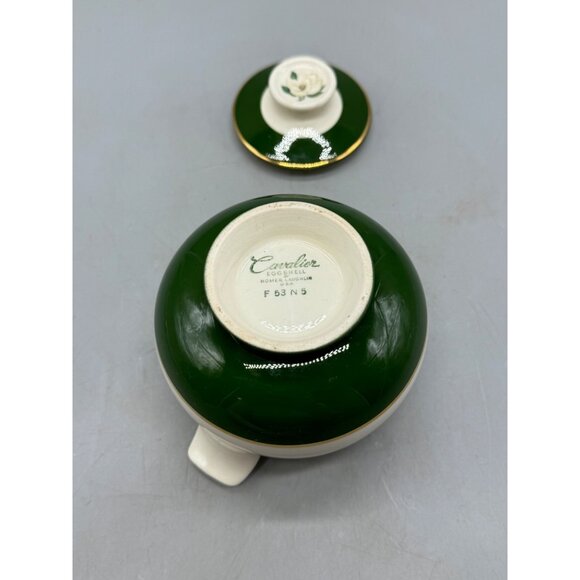 Vintage Cavalier egg shell Homer laughlin Porcelain Sugar Bowl Lid Magnolia READ - Picture 11 of 12